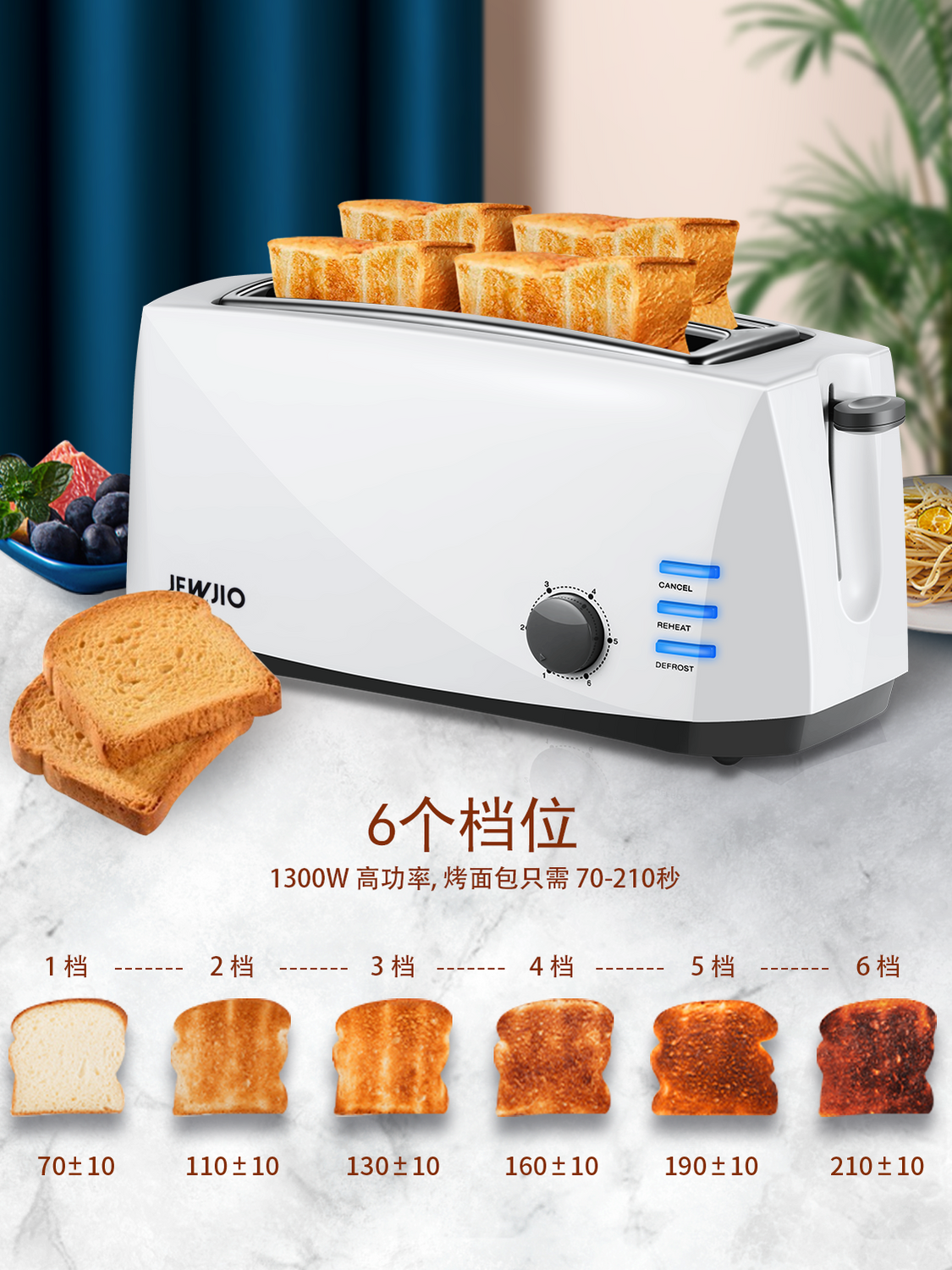 Multi functional 4 Slice Long  - Toaster 4 Slice ulasan dan harga