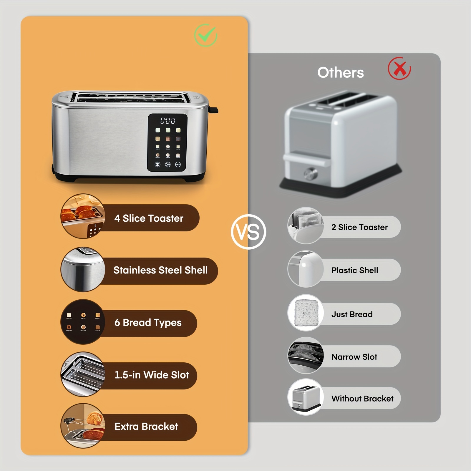 4 Slice Toaster Touch Screen C - Toaster 4 Slice ulasan dan harga