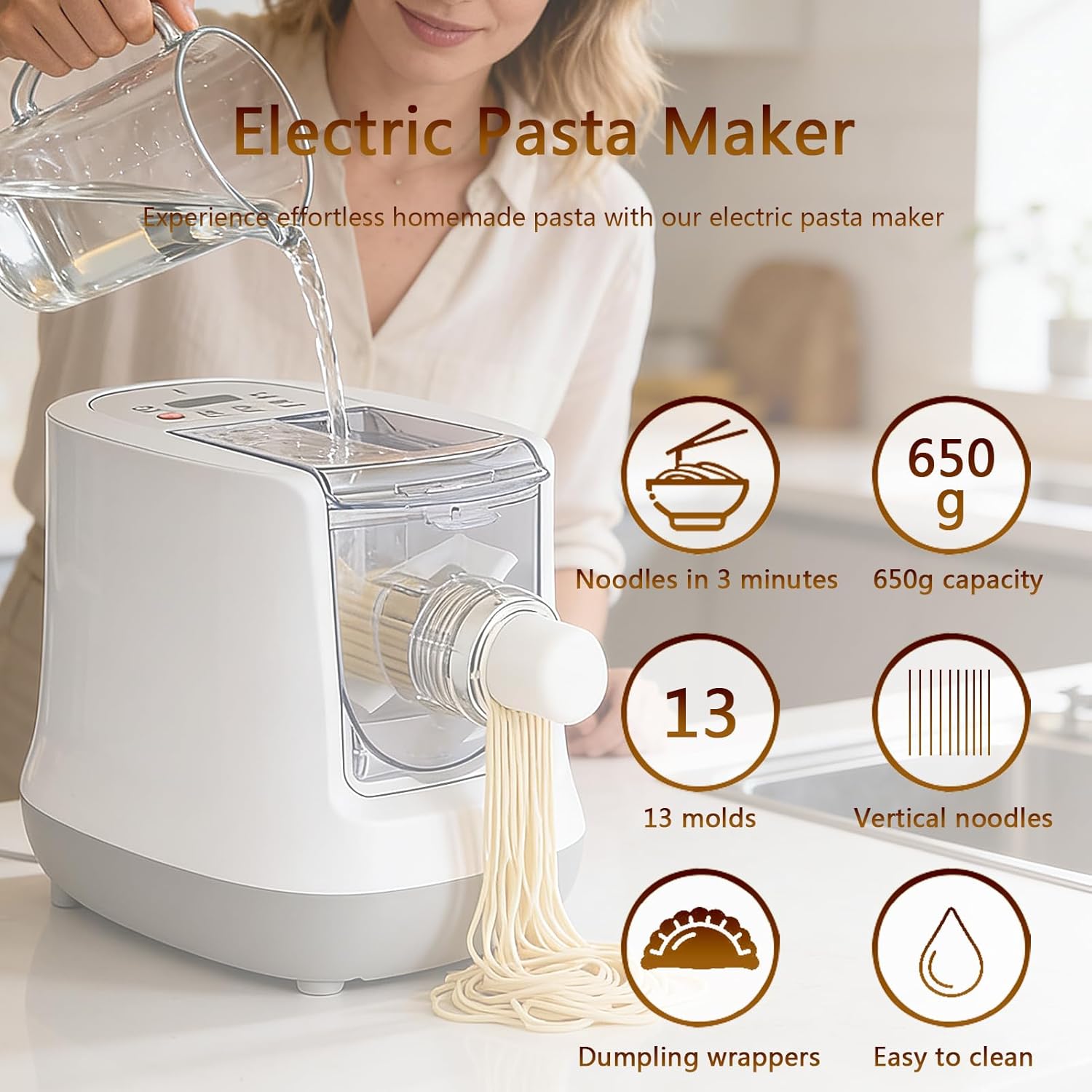 Electric Pasta Maker, Automati - Pasta Machine Electric ulasan dan harga