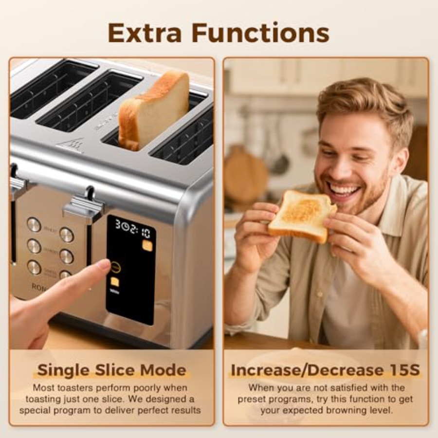 4-Slice Touch Screen Toaster w - Toaster 4 Slice ulasan dan harga