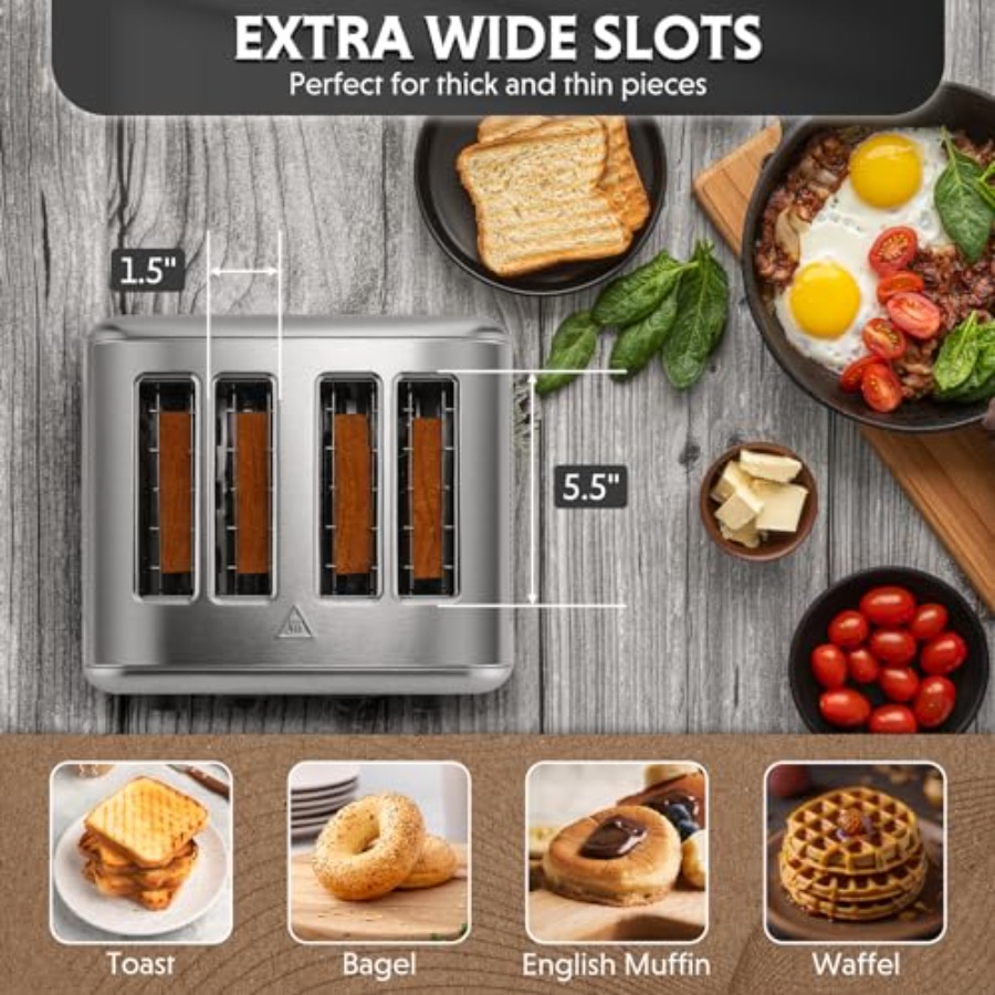 DT440 4-Slice Toaster in Retro - Toaster 4 Slice ulasan dan harga