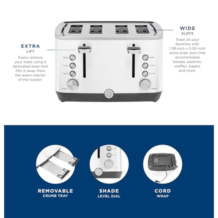 4 Slice Toaster with Extra Wid - Toaster 4 Slice ulasan dan harga