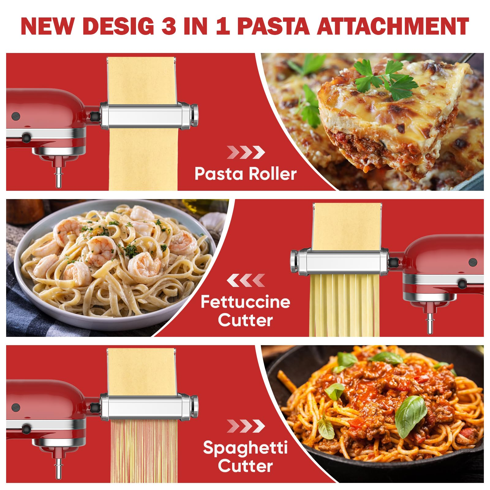 Gvode 3 in 1 Pasta Attachment  - Pasta Machine Electric ulasan dan harga
